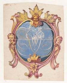 Coat of arms with monogram, 1787-1808. Creator: Jan Brandes