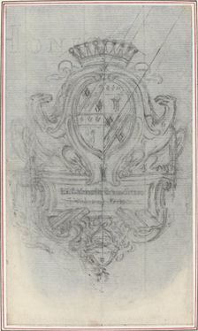 Coat of Arms with Two Eagles. Creator: Hubert Francois Gravelot