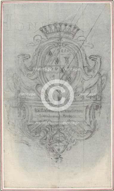 Coat of Arms with Two Eagles. Creator: Hubert Francois Gravelot.