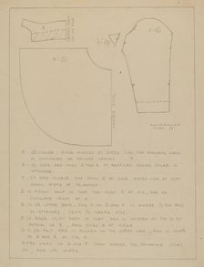 Coat (Pattern), 1935/1942. Creator: Mina Greene