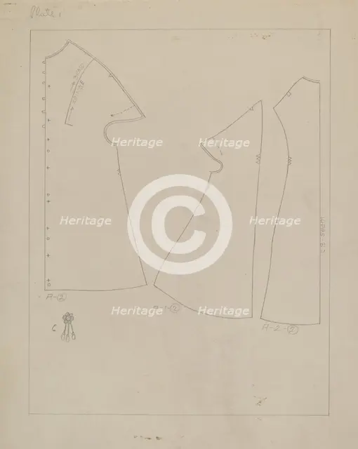 Coat (Pattern), c. 1937. Creator: Mae A. Clarke.