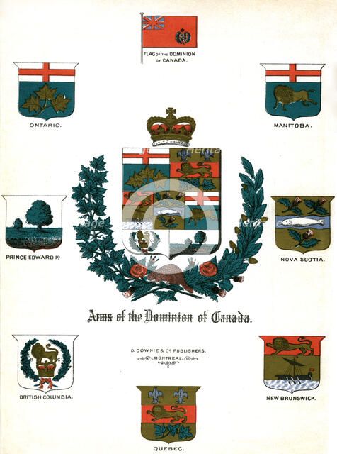 Coats of arms and flags of Canada. Artist: Unknown