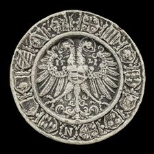 Coats of Arms around Double-headed Eagle [reverse], 1521. Creator: Albrecht Durer
