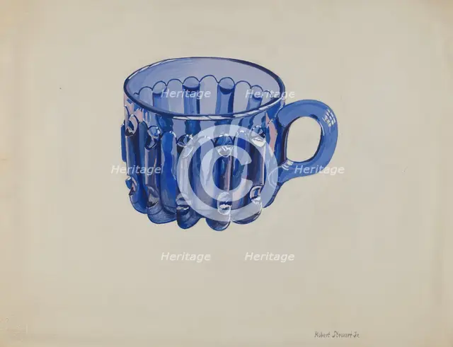 Cobalt Blue Cup, c. 1936. Creator: Robert Stewart.