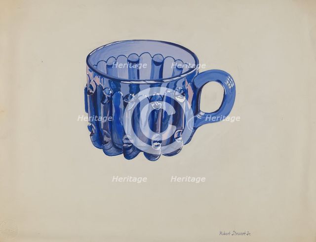 Cobalt Blue Cup, c. 1936. Creator: Robert Stewart.