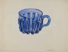 Cobalt Blue Cup, c. 1936. Creator: Robert Stewart