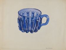 Cobalt Blue Cup, c. 1936. Creator: Robert Stewart