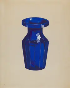 Cobalt Vase, c. 1936. Creator: Dorothy Posten