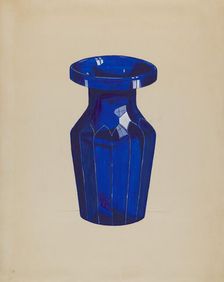Cobalt Vase, c. 1936. Creator: Dorothy Posten