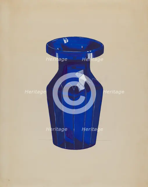 Cobalt Vase, c. 1936. Creator: Dorothy Posten.