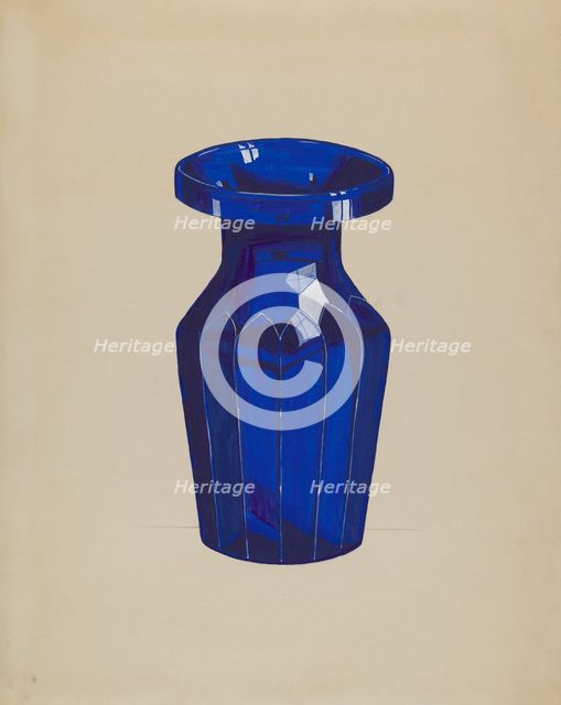 Cobalt Vase, c. 1936. Creator: Dorothy Posten.