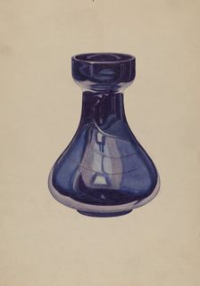 Cobalt Vase, c. 1940. Creator: Henry Moran