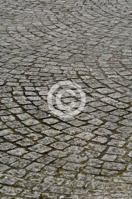 Cobbled street surface, Castlefield area, Manchester, c2009. Artist: Derek Kendall.
