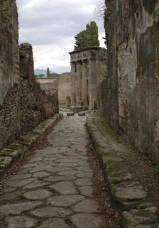 Cobbled street, Pompeii, Italy, 2009. Creator: LTL