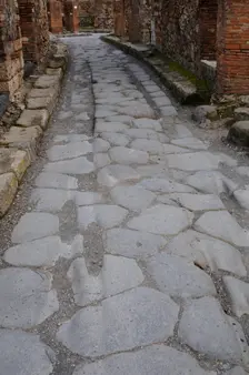 Cobbled street, Pompeii, Italy, 2009. Creator: LTL