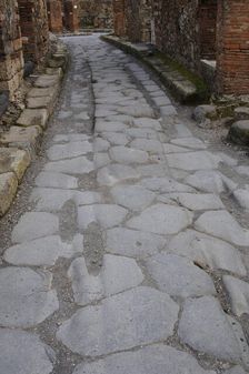 Cobbled street, Pompeii, Italy, 2009. Creator: LTL
