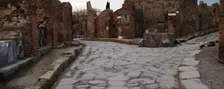 Cobbled streets, Pompeii, Italy, 2009. Creator: LTL