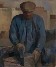 Cobblestone Cutter, 1936. Creator: Juho Salminen