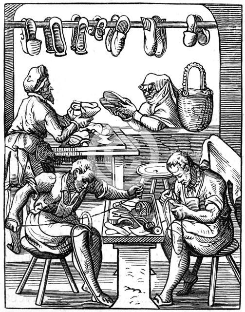 Cobbler, 16th century (184).Artist: Jost Amman