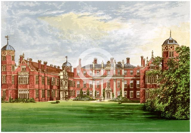 Cobham Hall, Kent, home of the Earl of Darnley, c1880. Artist: Unknown
