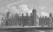 Cobham Hall, (North West View) Kent 1823. Artist: W Wallis
