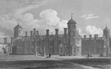 Cobham Hall, (North West View) Kent 1823. Artist: W Wallis