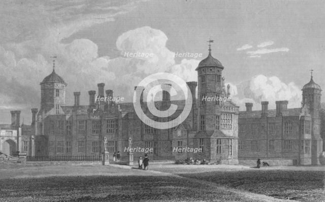'Cobham Hall, (North West View) Kent', 1823. Artist: W Wallis.