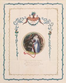Cobweb valentine, 1847. Creator: Anon