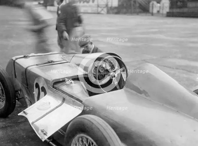 Cocckpit of Arthur Francis Ashby's special-bodied Riley 9 Brooklands, Brooklands, 1932. Artist: Bill Brunell.