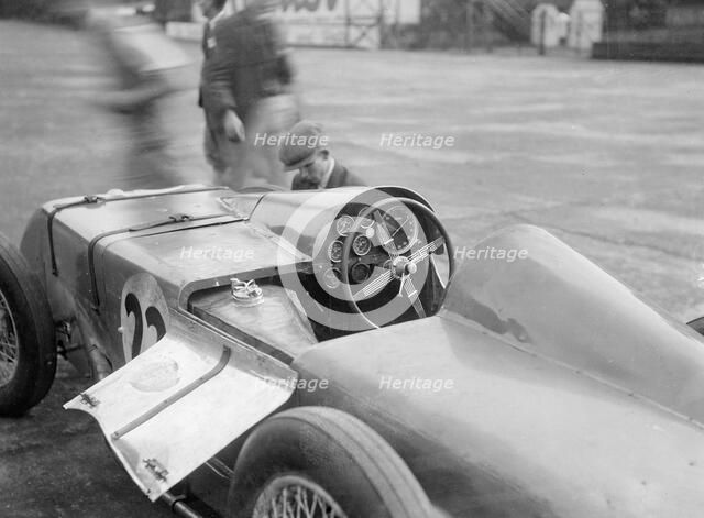 Cocckpit of Arthur Francis Ashby's special-bodied Riley 9 Brooklands, Brooklands, 1932. Artist: Bill Brunell.