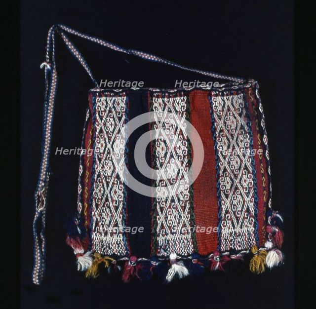 Coca Bag (Chuspa), Bolivia, 1850/1900. Creator: Unknown.