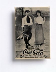 Coca-Cola advertisement with a golfing theme, c1905. Creator: Unknown
