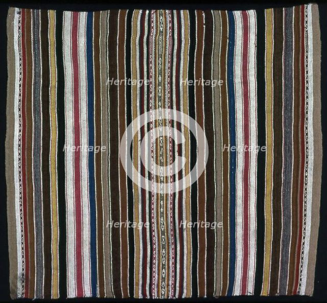 Coca or Ceremonial Cloth (Inkuña), Bolivia, 1850/1900. Creator: Unknown.