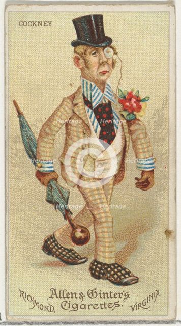 Cockney, from World's Dudes series (N31) for Allen & Ginter Cigarettes, 1888. Creator: Allen & Ginter.