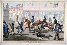 Cockney laureate elected c1821. Artist: Joseph Gleadah