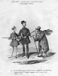 Cockney Sporting Characters. Astonishing a Native 19th century.Artist: Henry Heath