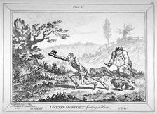 Cockney-sportsmen finding a hare 1800. Artist: James Gillray