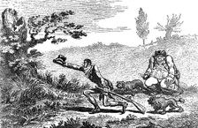 Cockney Sportsmen finding a hare 1800