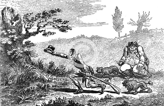 'Cockney Sportsmen finding a hare', 1800. Artist: Unknown
