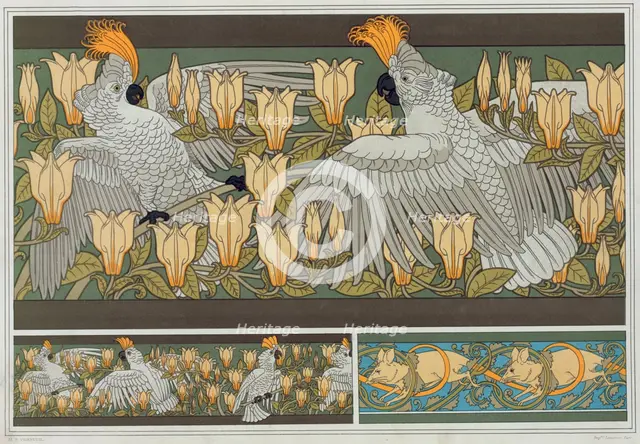 Cockatoos and magnolias, 1897. Creator: Verneuil, Maurice Pillard (1869-1942).
