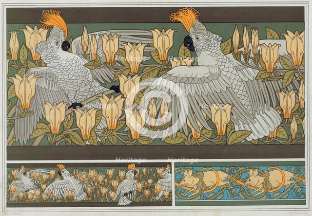 Cockatoos and magnolias, 1897. Creator: Verneuil, Maurice Pillard (1869-1942).