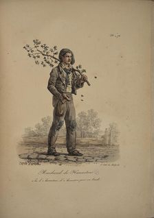 Cockchafer seller. From the Series "Cris de Paris" (The Cries of Paris), 1815. Creator: Vernet, Carle (1758-1836)
