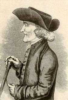 Cocked hat worn by a Quaker gentleman of Pennsylvania 1774, (1937). Creator: Unknown