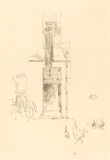 Cocks and Hens, Hôtel Colbert, 1891. Creator: James Abbott McNeill Whistler
