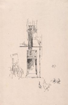 Cocks and Hens, Hotel Colbert, 1891. Creator: James McNeill Whistler (American, 1834-1903)