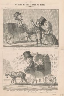 Cocher, arrêtez donc..., 1864. Creator: Honore Daumier