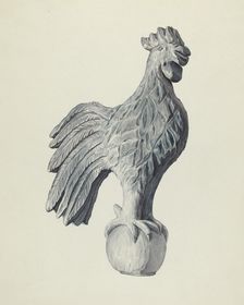 Cock Weather Vane, 1935/1942. Creator: Flora Merchant