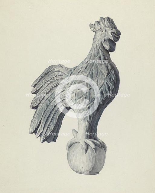 Cock Weather Vane, 1935/1942. Creator: Flora Merchant.