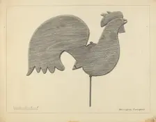 Cock Weather Vane, c. 1936. Creator: Rollington Campbell