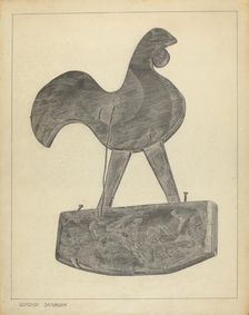 Cock Weather Vane, c. 1937. Creator: Gordon Sanborn